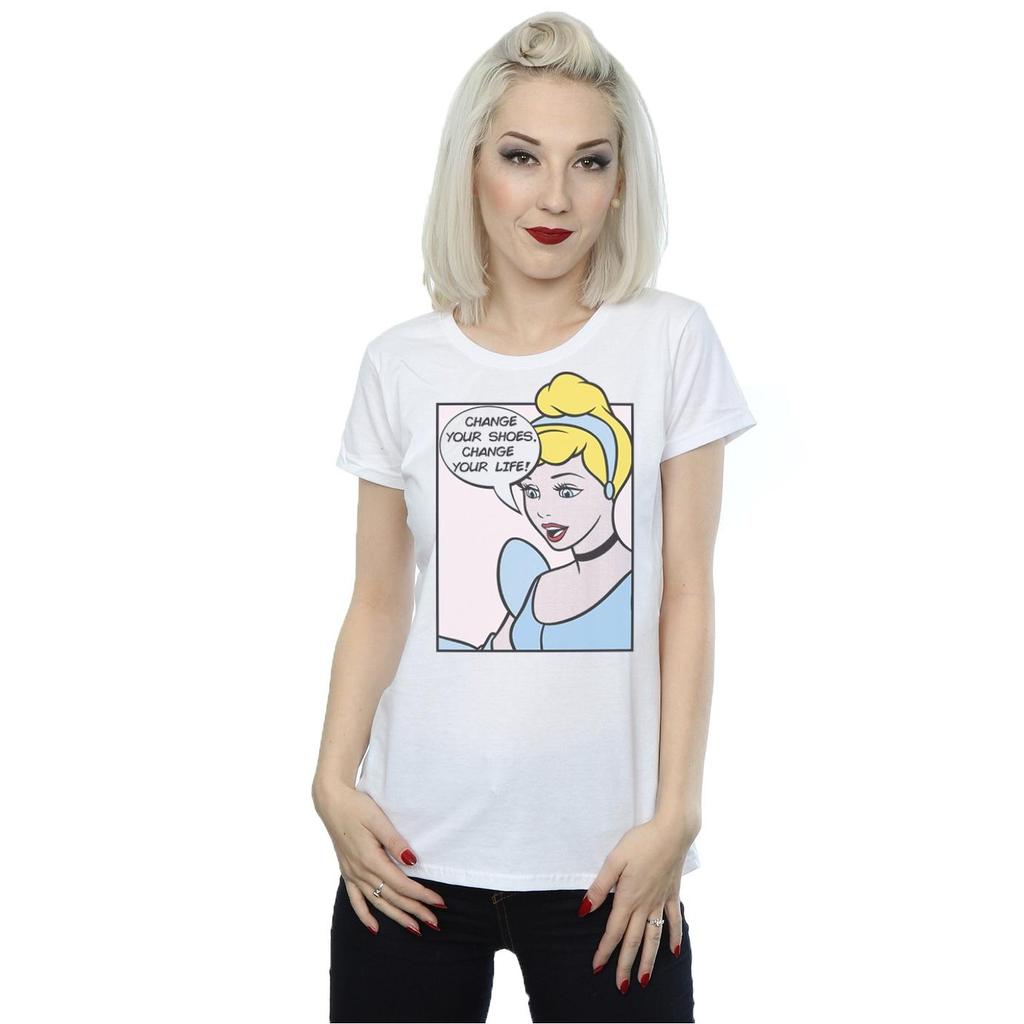 Disney Princess Womens/Ladies Cinderella Pop Art Cotton T-Shirt