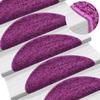 VidaXL Stair Treads 15 Pieces 65 X 21 X 4 Cm Purple Semicircular Large 133905