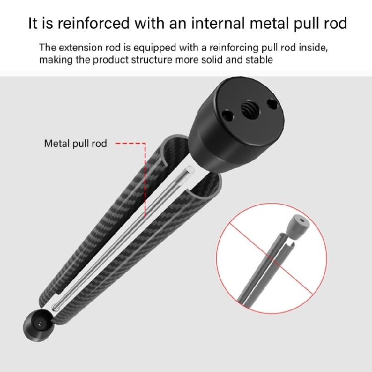 Carbon Fiber 1/4in Threaded Camera Extension Rod Selfie Sticks For Tripod Arm Car Mount Camping Light Setups Accessories