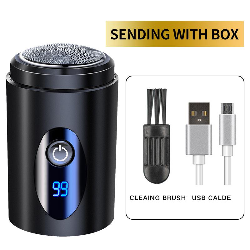 Двухголовочная аккумуляторная мужская портативная электробритва