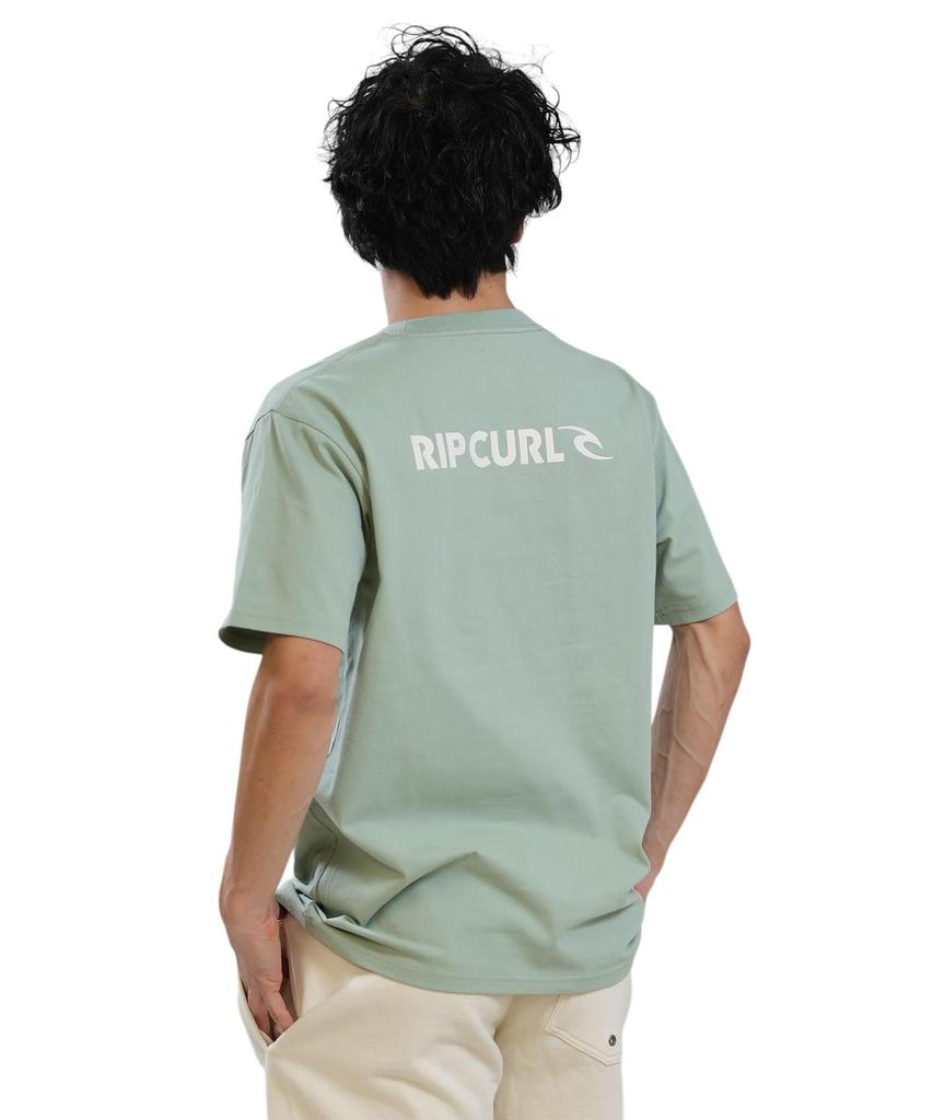 [Rip Curl] Футболка с коротким рукавом и принтом (Логотип бренда) Мужской RCM6S-2107 ICE GREEN L