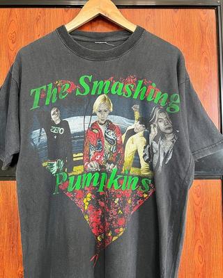 1996 The Smashing Pumpkins Группа Черная Унисекс Футболка с коротким рукавом Репринт KH7020