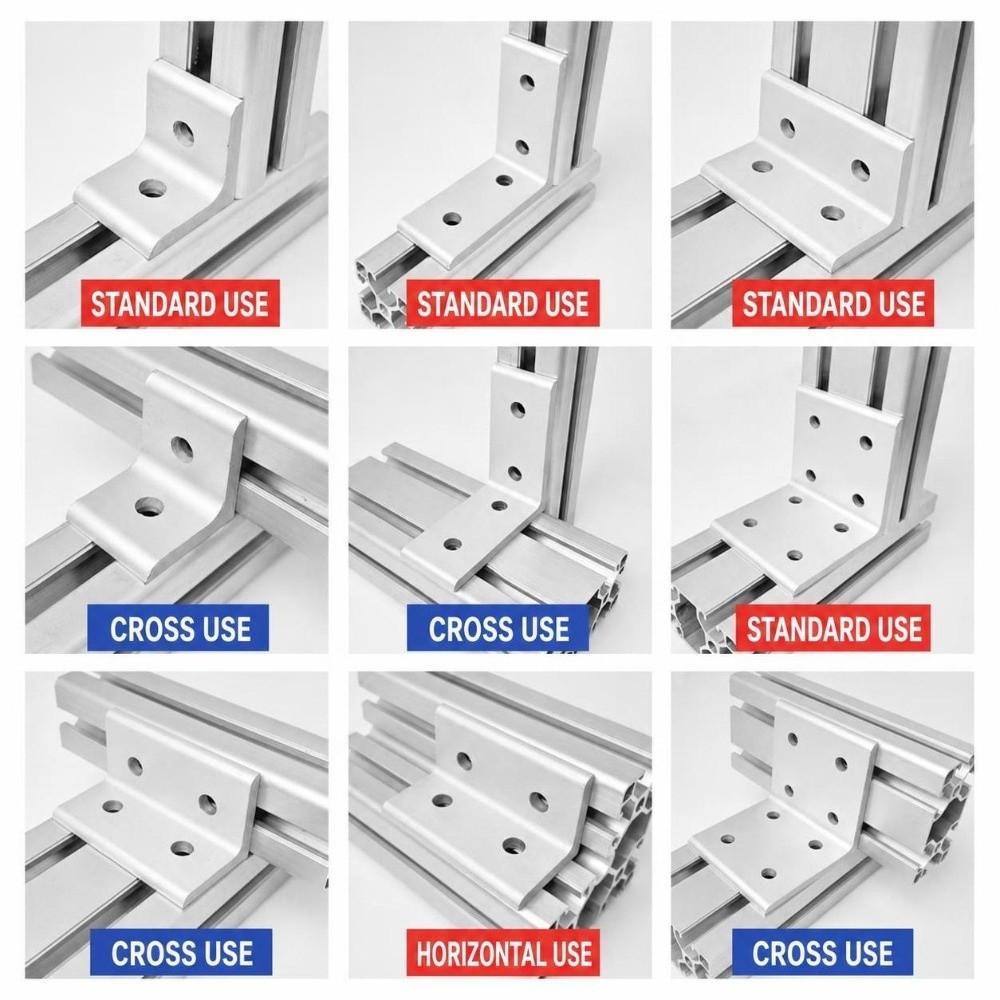 Flat Shape Aluminum Angle Bracket Solid Body Right Angle Bracket For Workbench Build