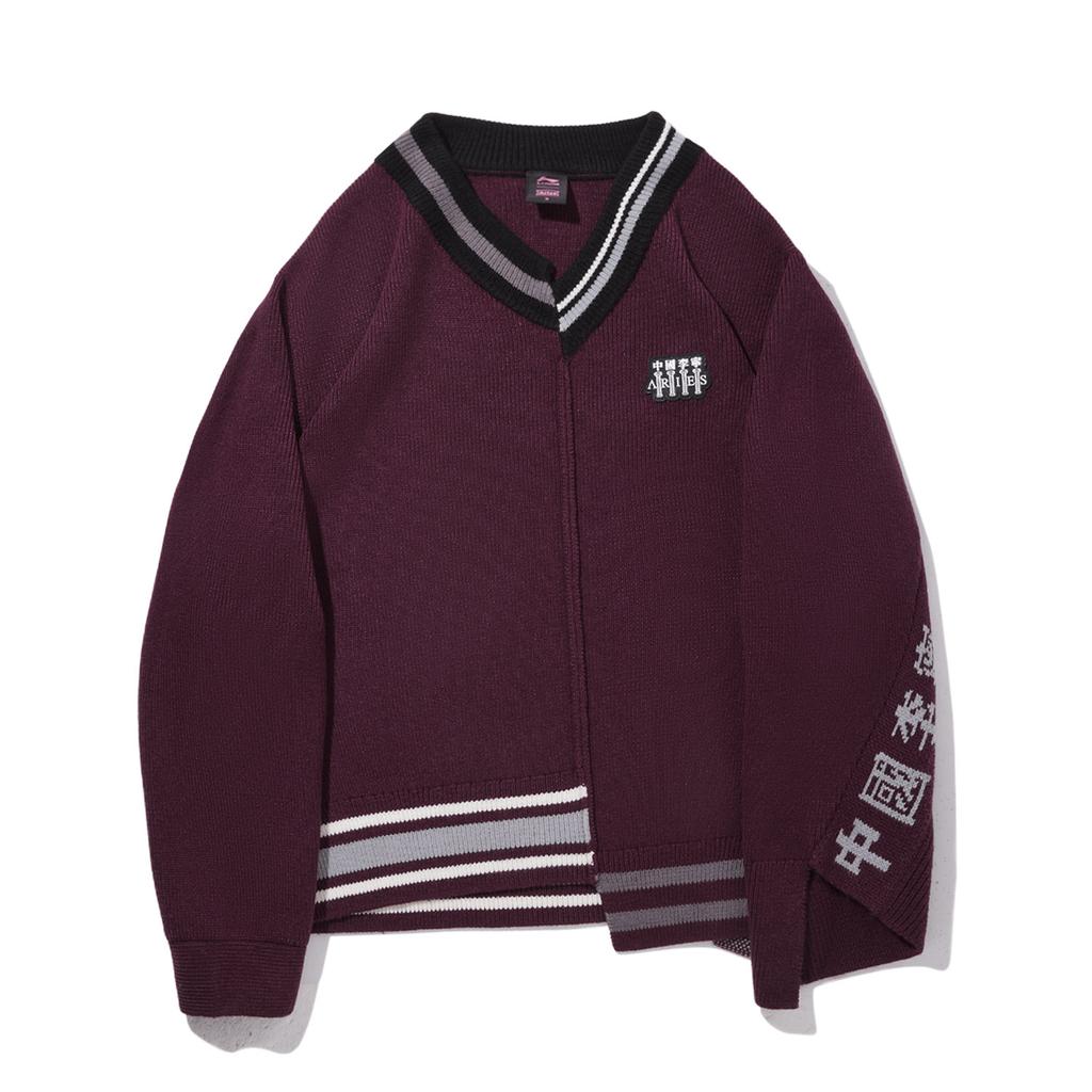 Свитер трикотажный пуловер свободного кроя Li Ning Aries Collaboration мужской AMBV437-1