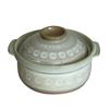 Genuine Ginpo Toki Hana Mishima "Overflow Resistant" Rice Cooker, 2-Cup Capacity, Earthenware Pot, Direct-Stovetop Compatible, Made In Japan, 21161