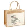 Sac de plage - PLANETEE - Jute avec poche Louis Définition - Coton - Beige - Grande contenance