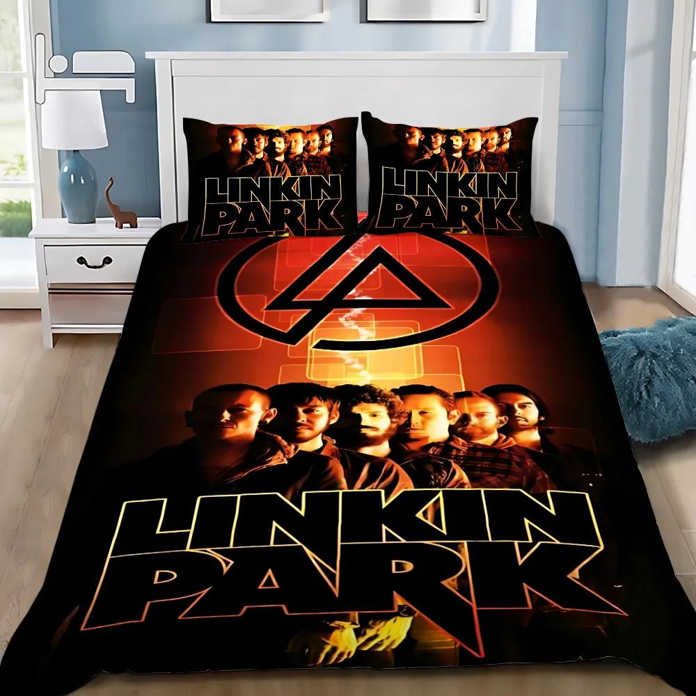 Duvet Cover Pillowcase Bedding Set Rock band Linkin P-Park Adult Boy Girl Bedroom Decoration Children Single Double Large Size