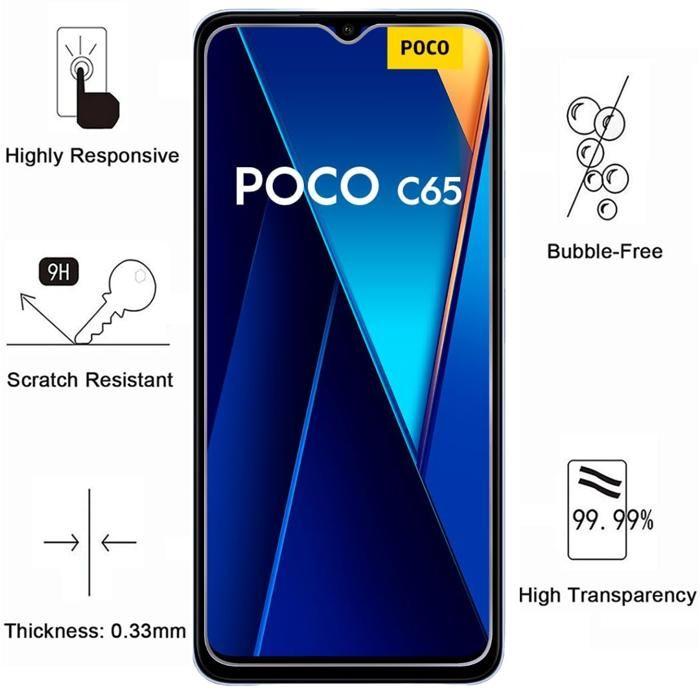 Coque pour Xiaomi Poco C65 et 2 Verres Trempé Film Protection Ecran Phonillico®