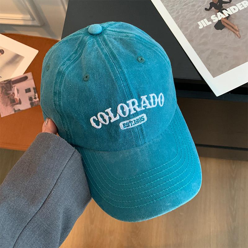 Embroidered Letter Colcrado Wide Brim Baseball Cap For Women Sun Protection