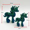 3D Printed Cute Plush Unicorn Toy Figurine - Legendary Animal Craft