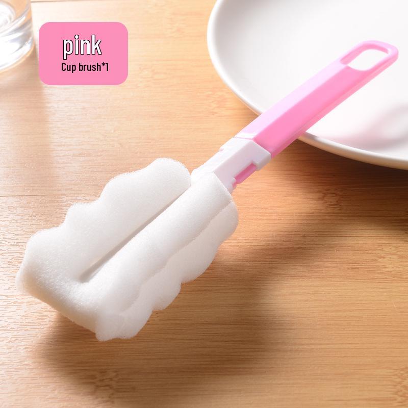 Съемная губка для чистки с длинной ручкой для термокружек и детских бутылочек