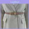Trendy Solid Color Leather Waist Accessory For Women With Slim Profile For Casual Looks