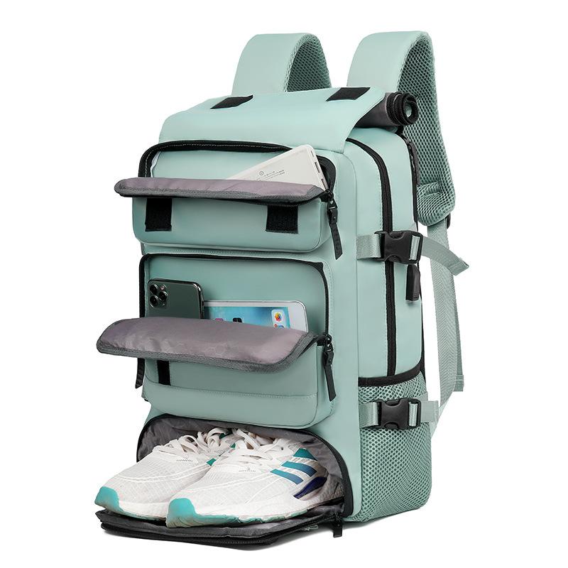 Woman Travel Backpack,waterproof 16 Inch Business Laptop Backpack With Shoe Bag Hidden USB Charging Port Hiking Camping Backpack