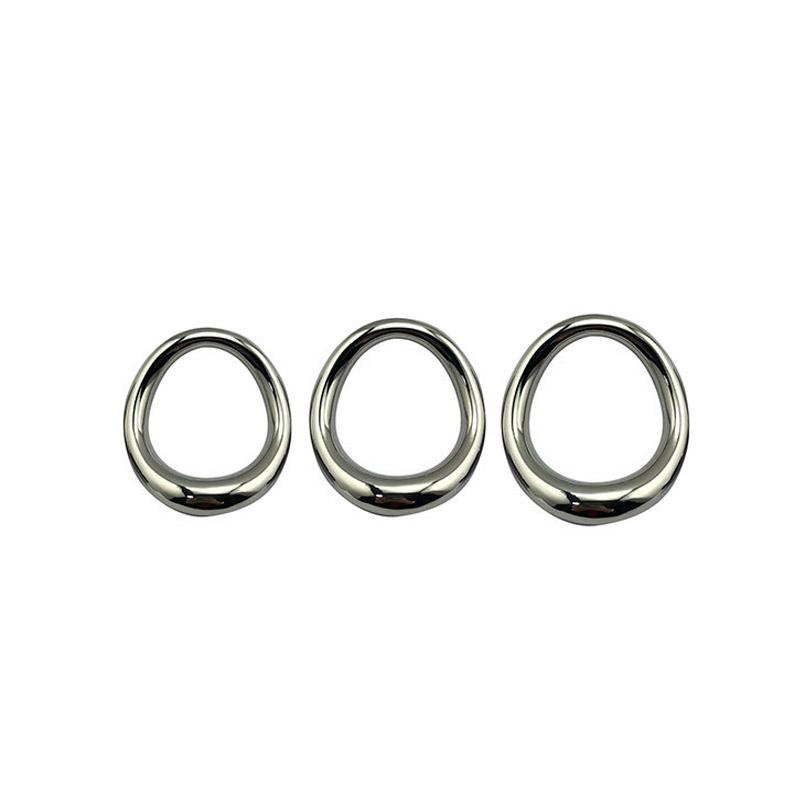 Male Stainless Steel Curved Cock Penis Ring Scrotum Penis Restraint Stretch Ring Delayed Ejaculation Sex Toys