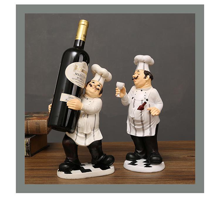 European Chef Figurine - Decorative Ornament for Home, Cafe, Cake Shop, or Living Room
