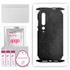 apgo Protective Skin Sticker for the Back+sides Compatible with Xiaomi Mi 10 Pro 5G, Full Wrap Film, Foil, Vinyl - Pattern Black Leather