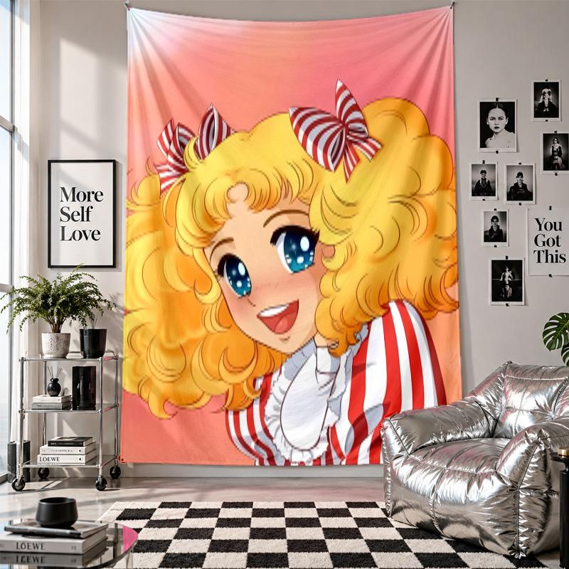 Wall TapestryCandy Candy Art Hanging Cloth Decorative Background Cover for Room Decoration