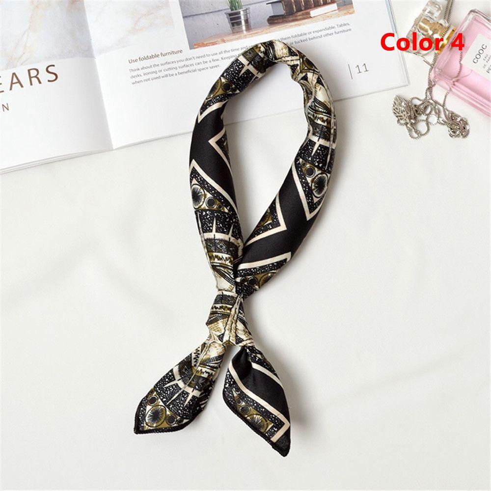 Gifts Elegant Women Silk Feel Satin Square Scarf Head Neck Hair Tie Band