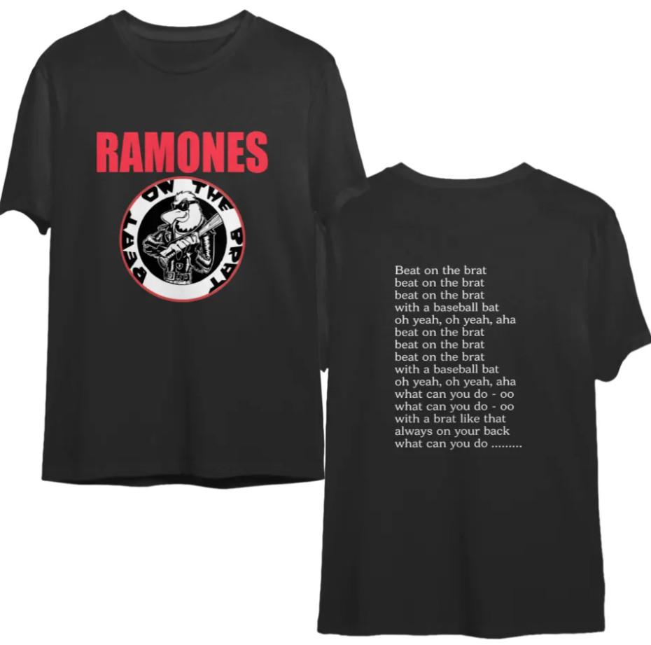 Retro 1976 Ramones Beat On The Brat T-Shirt Mens Womens Tees Top – Authentic Punk Band Promo Tee