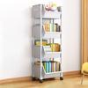 Movable Storage Rack Multifunctional Storage Organizer with 360 Degree Rotating Wheels Trolley