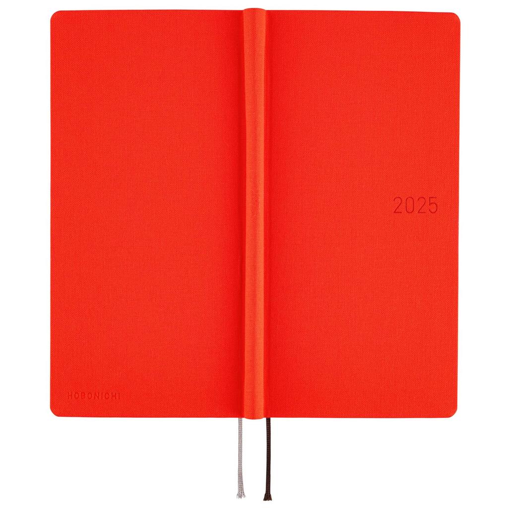 Ежедневник Hobonichi 2025 WeeksMEGA Colors/Chili Pepper Начинается в январе Еженедельник Еженедельный Левый Тонкий Вертикальный 213 Страниц Графических Заметок