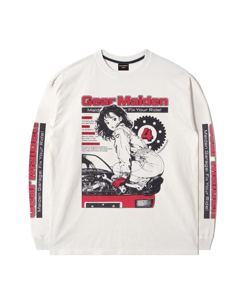QT8 GARMENTS Rg Gear Девушка Стиранная С Длинным Рукавом (Экрю)