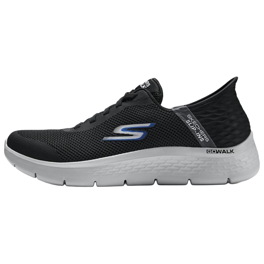 Skechers Go Walk Простые Универсальные Дышащие Поддерживающие Низкие Ходячие Кроссовки Мужские Кроссовки Черный 216324WW-BKGY