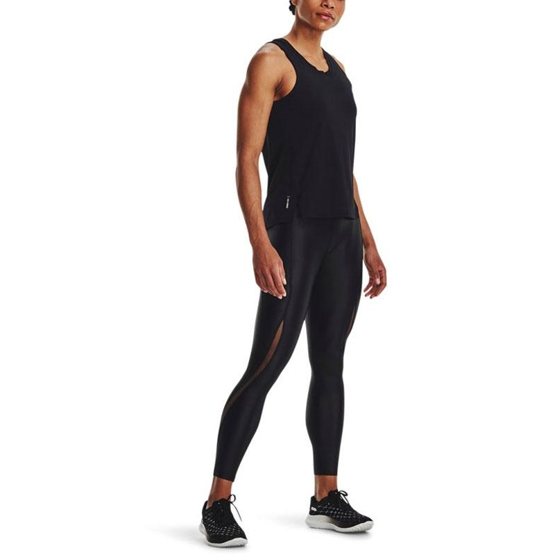 Under Armour Леггинсы для бега, однотонные, Nine-Point, винтажные спортивные штаны, женские плавки, черные 1376821-001