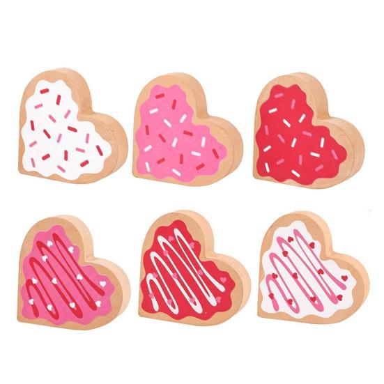 6 шт./компл. День святого Валентина, украшение в виде сердца, деревенский дом, форма сердца, табличка на стол, многоярусный поднос, центральный элемент, украшение для рабочего стола