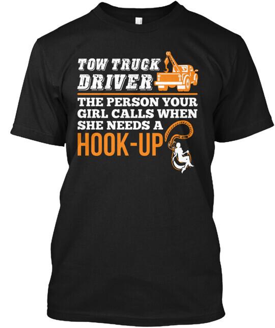 Футболка с надписью Hookup Tow Truck Driver T-Shirt Сделано в США Размеры от S до 5XL