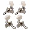 MoyinMusic BQLZR 2R2L Tuning Pegs Machine Heads for Ukulele 4-String Guitar with Ivory Buttons