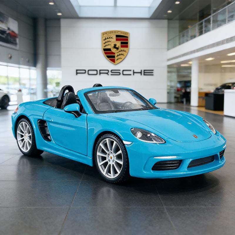 AABKO1 Bburago 1:24 Porsche 718 Boxster Supercar Alloy Car Diecasts & Toy Vehicles Car Model Miniature Scale Model Car For Children