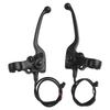 1 Pair Bike Brake Levers Black With Parking Button