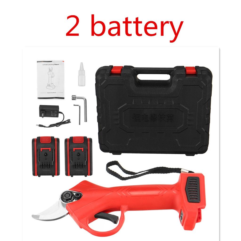 48 В Беспроводные Электрические Аккумуляторные Ножницы Секатор Инструмент для Дерева Сада Обрезки Ветвей Инструменты для Обрезки с 2 Литий-ионными Аккумуляторами