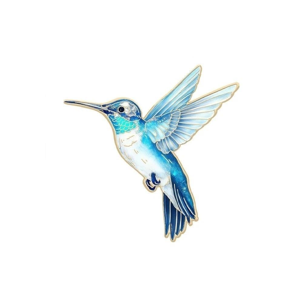 Vintage Bird Badge Pin Animal Bird Metal Pin Cute Hummingbird Enamel Brooch Female