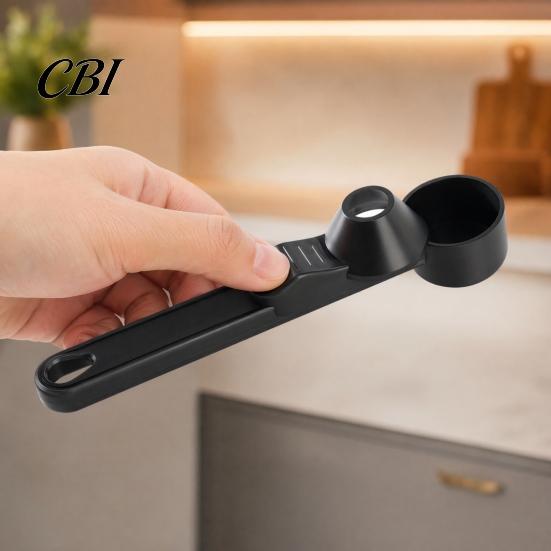 Coffee And Protein Powder Scoop with Extended Handle, Precise Quantitative Control Measuring Spoon, Sliding Seal Leak-Proof Design, for Milk