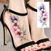 1 Sheet Colorful 3D Rose Flower Butterfly Temporary Tattoos For Women Adults Hand Foot, Waterproof Realistic Fake Tattoo Sticker