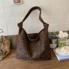 Suede Leopard Print Bag Women's Large-capacity New Autumn and Winter Casual Shoulder Mother and Child Bag