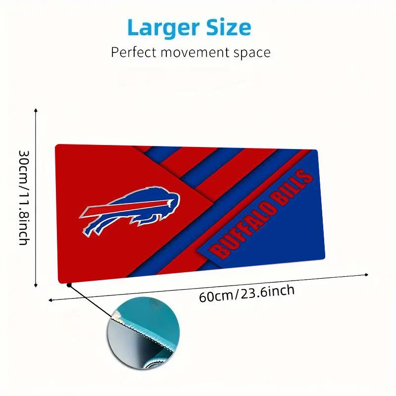 Buffalo Bills Color Mouse Pad Large Gaming Table Cushion Non-slip Laptop Tablet Big Mousepad XXL Mat Mini PC Playmat With Lock edge