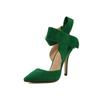 New Women Pumps Shoes Fashion Bow High Heels Shallow Classic Pointed Toes Heels Stilettos Empty Thin Jazz Dance Wedding Shoes