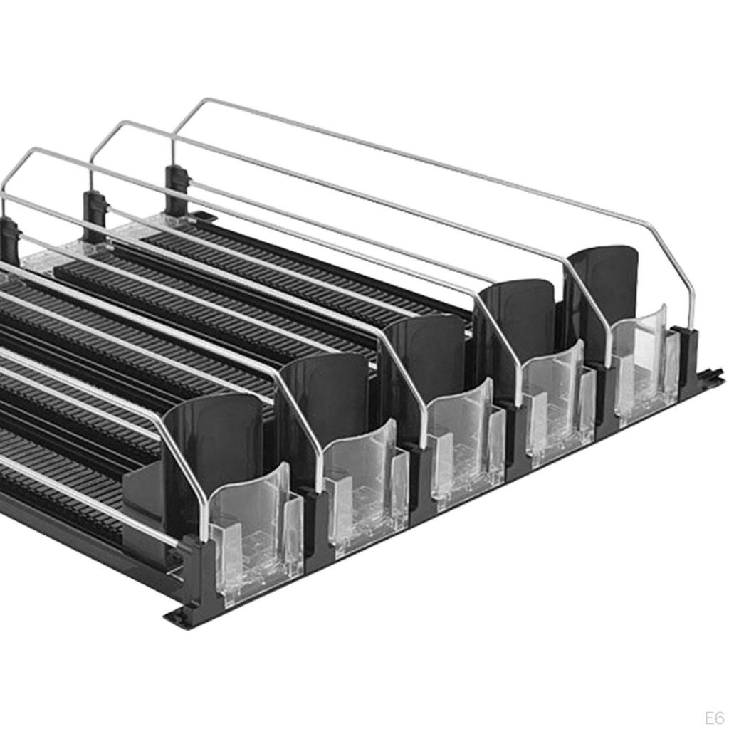 Drink Organizer for Fridge Automatic Propeller Bottle Rack Durable Spring Loaded Beverage