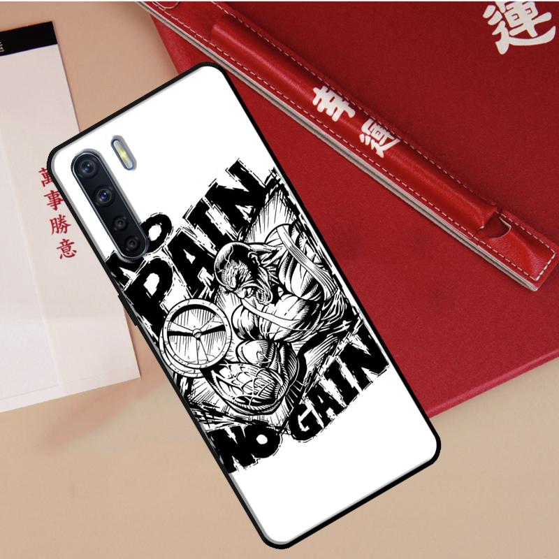 No Pain No Gain Training Case For Oppo A78 A38 A80 A60 A40 A18 A98 A58 A96 A76 A16 A94 A74 A54 A15 A17 A57 A77 A5 Pro