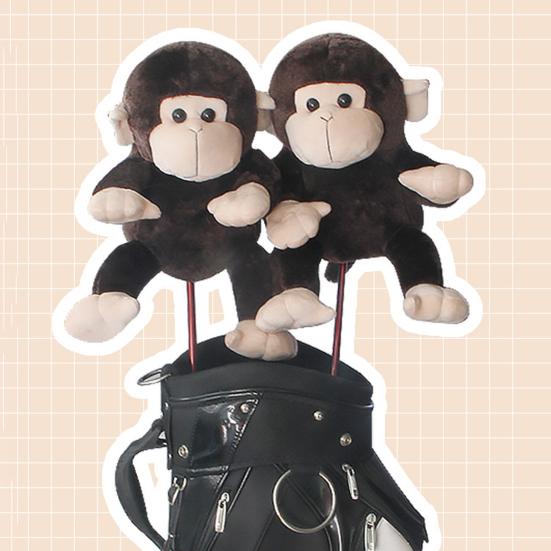 Мягкий чехол для клюшки для гольфа в виде плюшевой обезьяны, чехол для клюшки для гольфа в виде животного, аксессуар для гольфа Driver And Woods