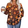 Womens Plus Size Tops Long Sleeve Shirts Round Neck Flowy Tunic Casual Loose Blouse L-5X