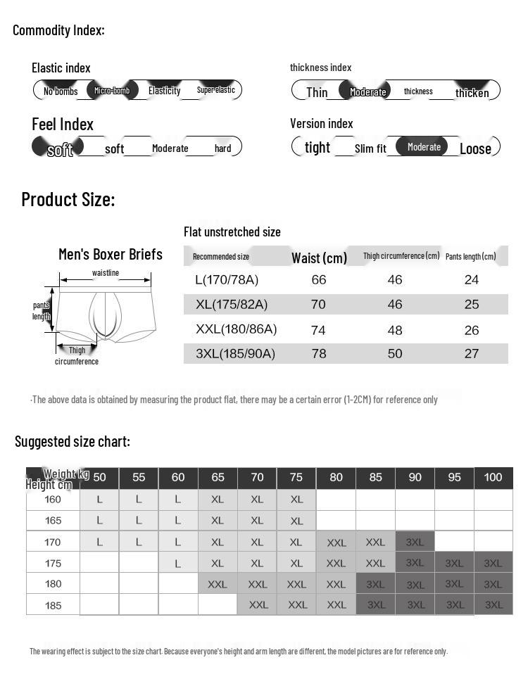 Hodo Мужские боксеры-слипы средней посадки, 4 штуки, дышащие, из гребенного хлопка