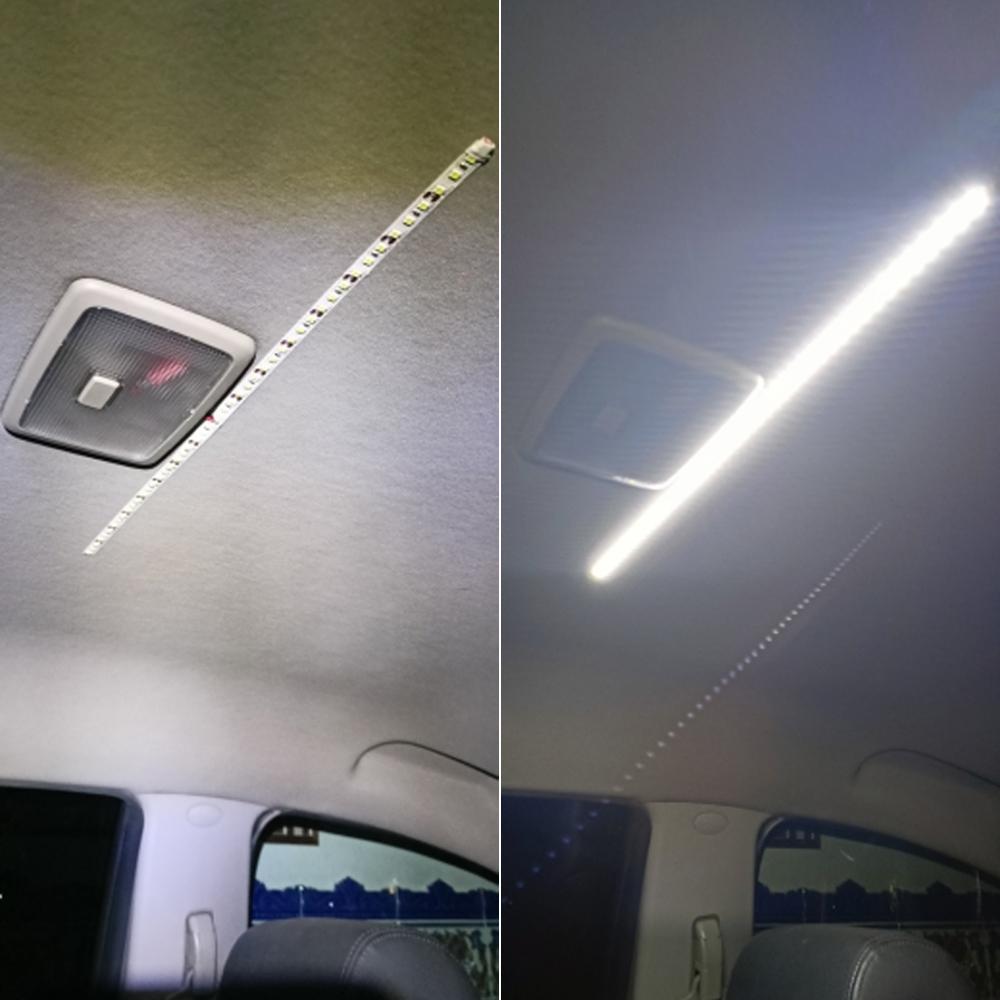 Суперяркая HID Белая Светодиодная Лента T10 Для Багажника Автомобиля или Освещения Салона Белый 6000K DIY W5W Светодиодные Световые Полосы Потолочные Огни 6