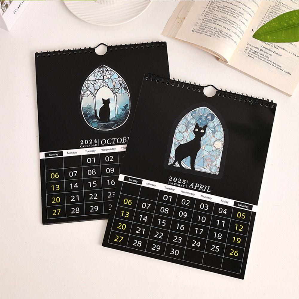 18 Months English Wall hanging Calendar Dark Forest Calendar Planner Student Gift