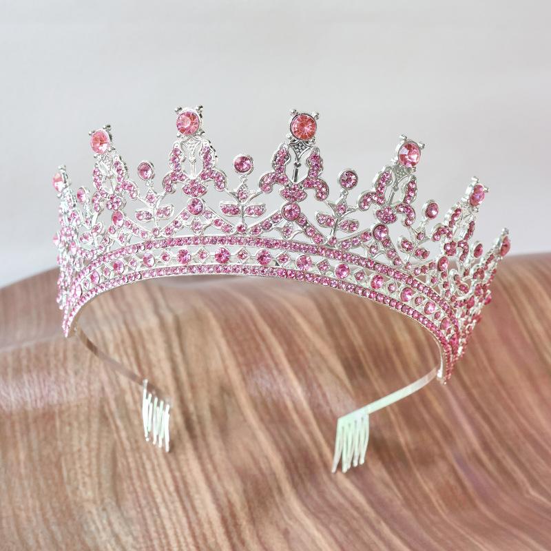 Grand Crown Bride Headwea Princess Coming of Age Ceremony Birthday Performance Crown Wedding Gauze Hair Accessory Crown