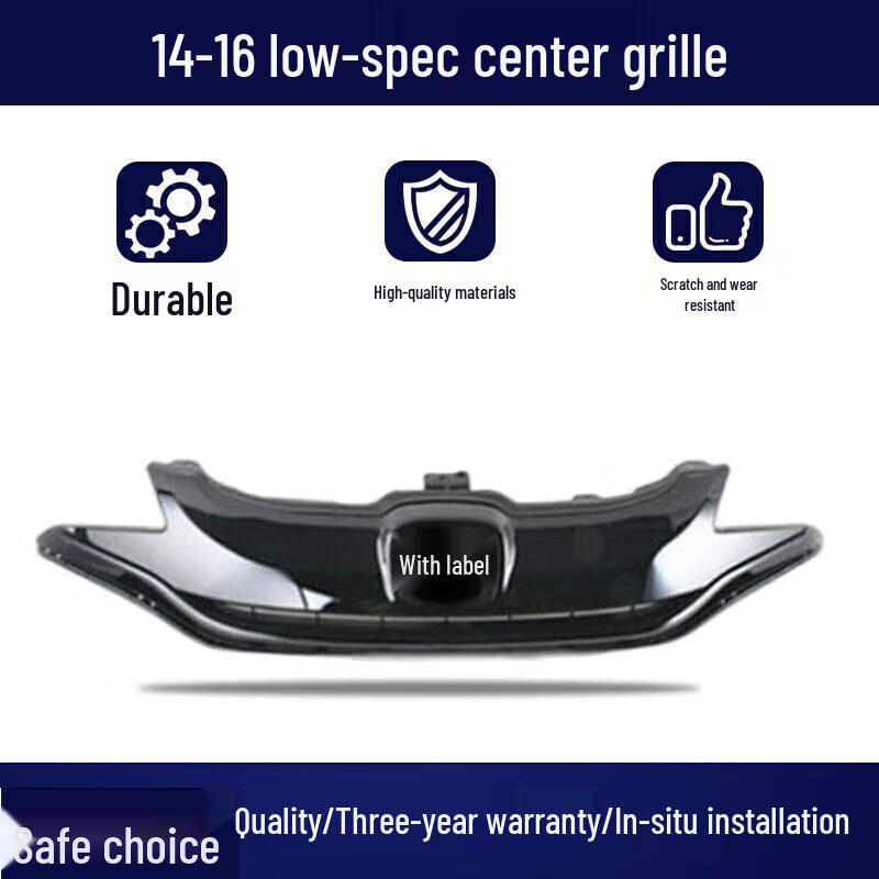 Fits Honda 2014-2019 Fit Front Middle Grille with Heat Dissipation Mesh Assembly