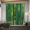 2 штуки штор с принтом зеленого бамбукового леса, шторы с кулиской, для спальни и гостиной, домашний декор, украшение комнаты